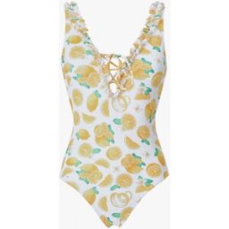 stand-prive.com Maillot de bain en V à bordure volantée - Blanc blanc 36 female