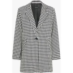 stand-prive.com Manteau mi-long à imprimé pied de poule - Noir/blanc noir-blanc 36 female