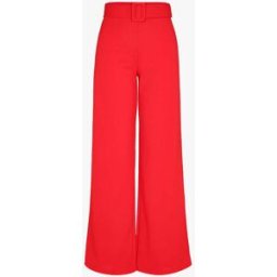 stand-prive.com Pantalon droit extra long à ceinture à boucle carrée - Rouge rouge 36 female