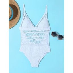 stand-prive.com Maillot de bain en dentelle ajourée - Blanc blanc 36 female
