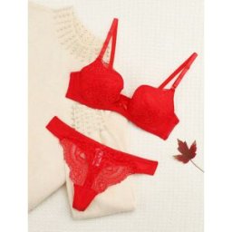 stand-prive.com Ensemble ampliforme échancré et string - Rouge rouge 100C/44 female