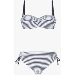 stand-prive.com Maillot de bain 2 pièces à rayures - Blanc blanc 36 female