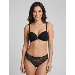 stand-prive.com Ensemble lingerie à bijou coeurs - Noir noir 85B/36 female