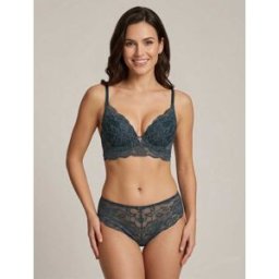 stand-prive.com Ensemble lingerie en dentelle irisée - Bleu canard bleu-canard 100C/42 female