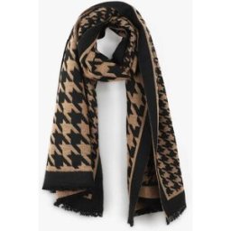 stand-prive.com Echarpe en laine mélangée imprimé pied de poule - Beige beige T.U female