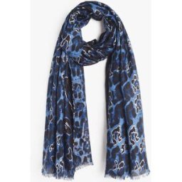 stand-prive.com Foulard imprimé léopard irisé - Marine marine T.U female