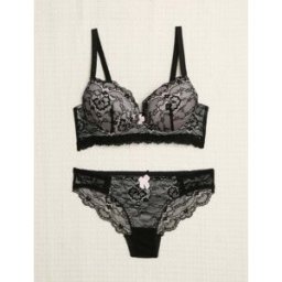 stand-prive.com Ensemble en dentelle ajourée - Noir/rose noir-rose 100C/42 female