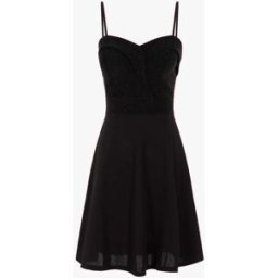 stand-prive.com Robe patineuse à bustier pailleté - Noir noir 36 female