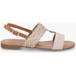 stand-prive.com Nu-pieds bi-matière à bijou - Beige beige 36 female