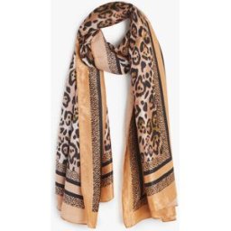 stand-prive.com Foulard imprimé léopard et guépard - Camel camel T.U female