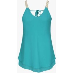 stand-prive.com Top en voile à bretelles tressées - Turquoise turquoise 36 female