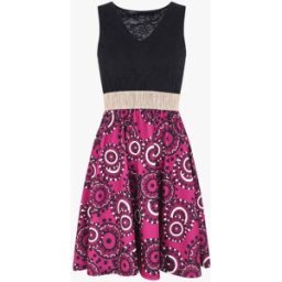 stand-prive.com Robe évasée imprimé graphique et dentelle - Prune prune 36 female