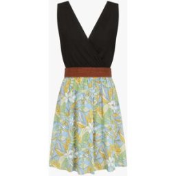 stand-prive.com Robe élastiquée à jupe imprimé fleuri - Jaune jaune 36 female