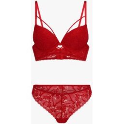 stand-prive.com Ensemble lingerie en dentelle à liens - Rouge rouge 100C/42 female