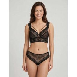 stand-prive.com Ensemble lingerie en dentelle à liens - Noir noir 85C/36 female