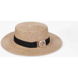 stand-prive.com Canotier à sequins et galon bijou - Sable sable T.U female
