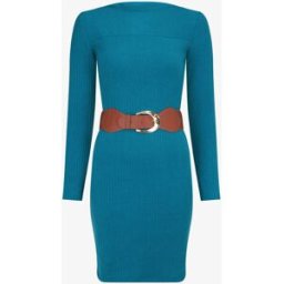 stand-prive.com Robe côtelée à dos nouer - Bleu canard bleu-canard 36 female