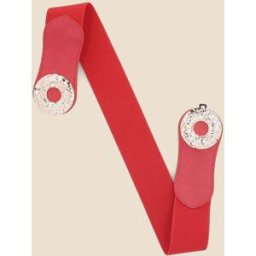 stand-prive.com Ceinture élastiquée à double boucles effet froissé - Rouge rouge T.U female