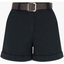 stand-prive.com Short à revers ceinturé - Noir noir 36 female