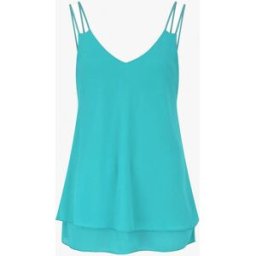 stand-prive.com Top uni en voiles superposés - Turquoise turquoise 36/38 female