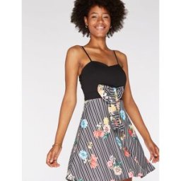 stand-prive.com Robe bustier bas imprimé - noir noir 36 female