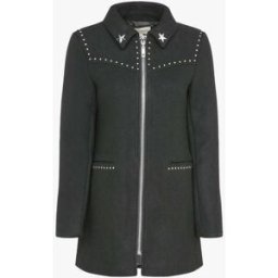 stand-prive.com Manteau mi-long à étoiles et clous - Noir noir 36 female