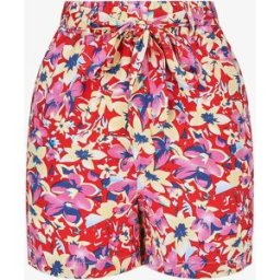 stand-prive.com Short fluide imprimé fleuri et ceinturé - Rouge rouge 36 female