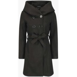 stand-prive.com Manteau mi-long ceinturé à capuche - Noir noir 36 female