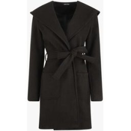 stand-prive.com Manteau long à capuche et col châle - Noir noir 36 female