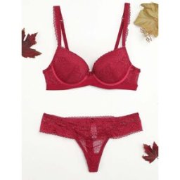 stand-prive.com Ensemble à bord bande élastiquée et tanga - Prune prune 100B/44 female