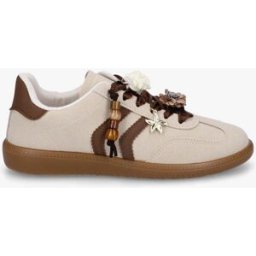stand-prive.com Sneakers à empiècement fleurs et perles en bois - Beige beige 36 female