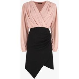 stand-prive.com Robe drapée style portefeuille - Rose/noir rose-noir 36 female