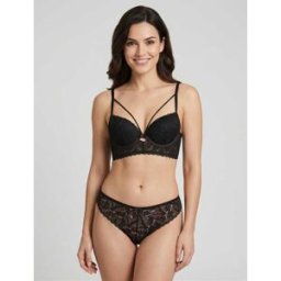 stand-prive.com Ensemble lingerie en dentelle à liens - Noir noir 100C/42 female