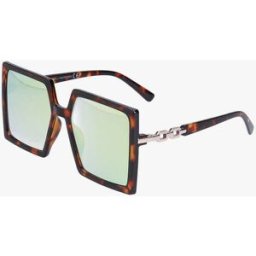 stand-prive.com Lunettes carrées oversize à détail métallique - Léopard/rose leopard-rose T.U female