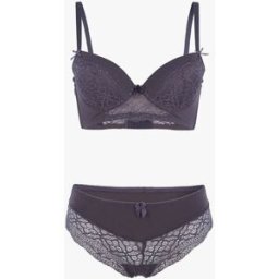 stand-prive.com Ensemble bustier à petites fleurs en dentelle - gris foncé gris-fonce 100C/42 female