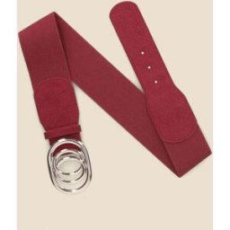 stand-prive.com Ceinture élastiquée en suédine à imprimé python - Rouge rouge T.U female