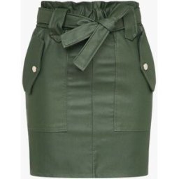 stand-prive.com Jupe paperbag en toile cirée - Vert vert L female