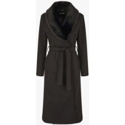 stand-prive.com Manteau long à col en fourrure synthétique - Noir noir 36 female