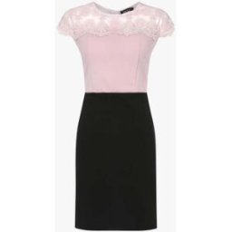 stand-prive.com Robe fourreau à haut de buste dentelle - Rose/noir rose-noir 36 female