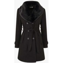 stand-prive.com Manteau uni à col en fourrure synthétique - Noir noir 36 female