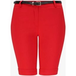 stand-prive.com Bermuda stretch à revers - Rouge rouge 36 female