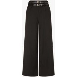stand-prive.com Pantalon wide leg à double ceintures - Noir noir 36 female