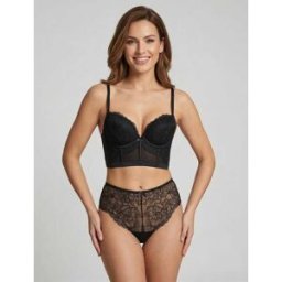 stand-prive.com Ensemble lingerie style corset à dentelle fleurie - Noir noir 85B/36 female