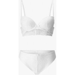 stand-prive.com Ensemble lingerie en dentelle motif fleuri - Blanc blanc 100C/42 female