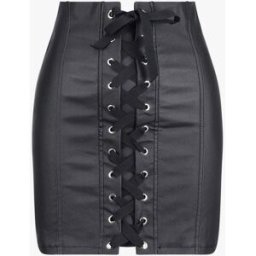 stand-prive.com Mini-jupe en simili à lacets - Noir noir 36 female