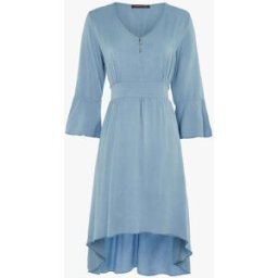stand-prive.com Robe asymétrique à manches trompette - bleu ciel bleu-ciel 36/38 female
