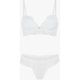 stand-prive.com Ensemble soutien-gorge et string en dentelle fantaisie - Blanc blanc 100C/42 female