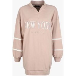 stand-prive.com Robe sweat oversize à col zippé - Taupe taupe 36/38 female