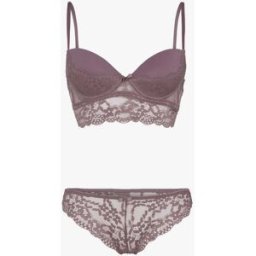 stand-prive.com Ensemble bustier bi matière - rose parme rose-parme 100C/42 female