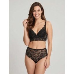 stand-prive.com Ensemble lingerie en dentelle irisée - Noir noir 100C/42 female